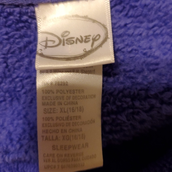 Disney Winnie the Pooh Eyeore fuzzy periwinkle pajama top size XL - Picture 4 of 7
